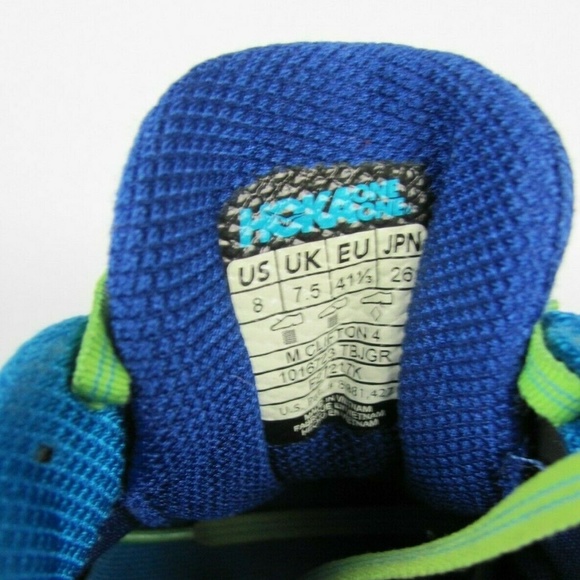 HOKA ONE ONE Clifton 4 Blue Green Athletic Shoe 8 - Picture 8 of 8